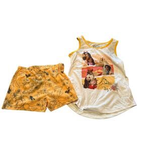 NWT Dreamworks Spirit Untamed Girl's Summer Pajamas PJs Yellow Size S (6/6X)